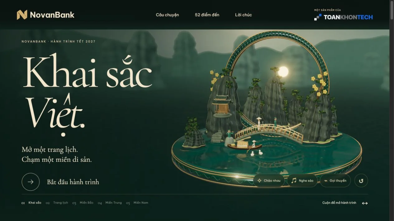 The interactive build · Captured from the NovanBank website